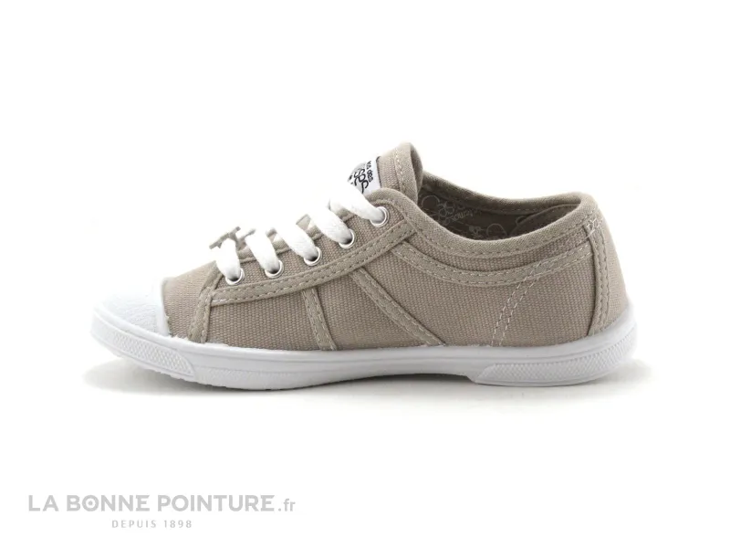 Achat chaussures Le Temps des Cerises Enfant Chaussure en Toile, vente Le Temps des Cerises Basic 02 Perle - basket toile