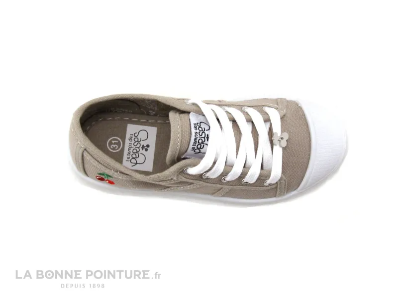 Achat chaussures Le Temps des Cerises Enfant Chaussure en Toile, vente Le Temps des Cerises Basic 02 Perle - basket toile