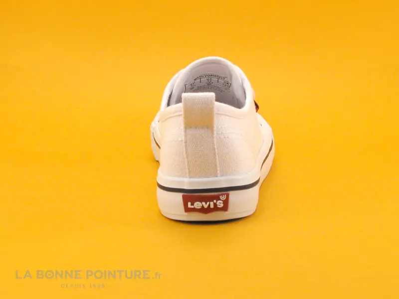 Achat chaussures Levi's Enfant Chaussure en Toile, vente Levis MAUI VORI0005T White - Basket toile blanche enfant