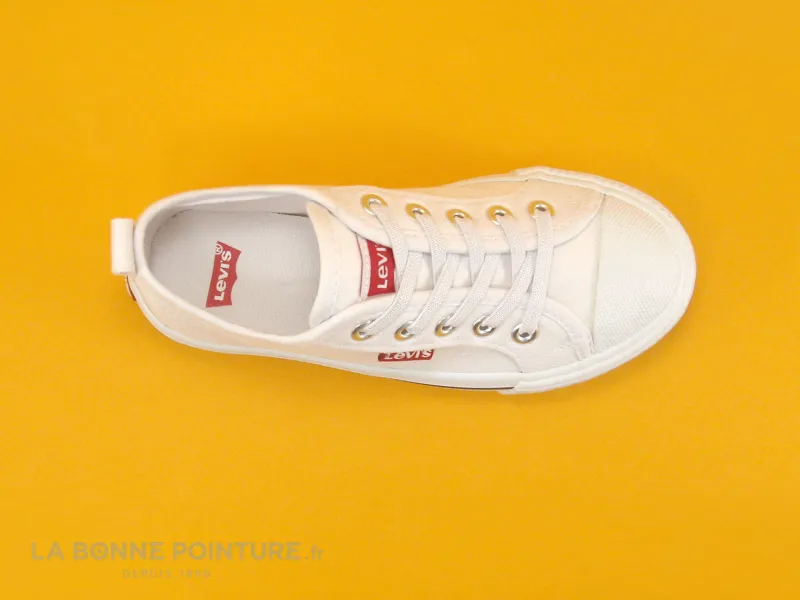 Achat chaussures Levi's Enfant Chaussure en Toile, vente Levis MAUI VORI0005T White - Basket toile blanche enfant