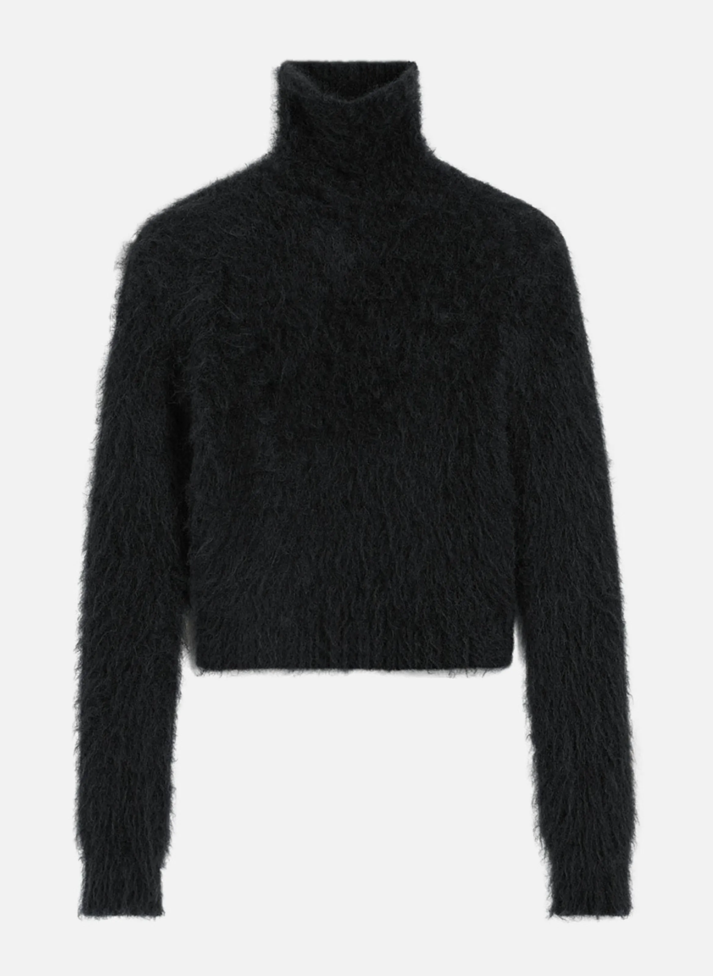 AMI PARIS  Pull en alpaga mohair brossé - Noir