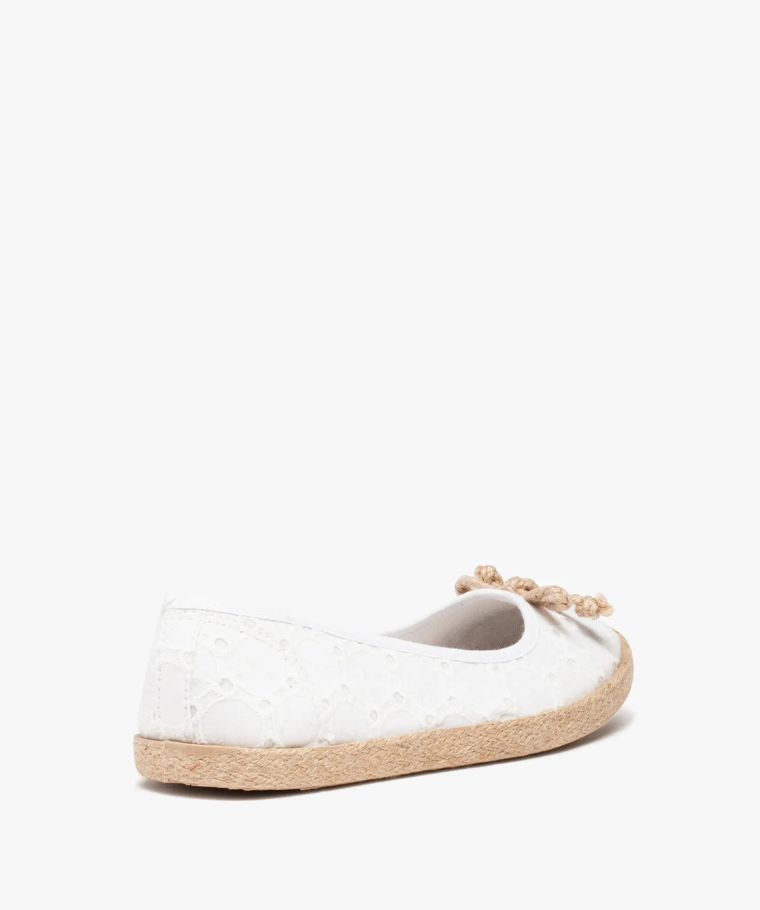 ballerines femme en toile imprimee et semelle corde blanc baskets et tennis