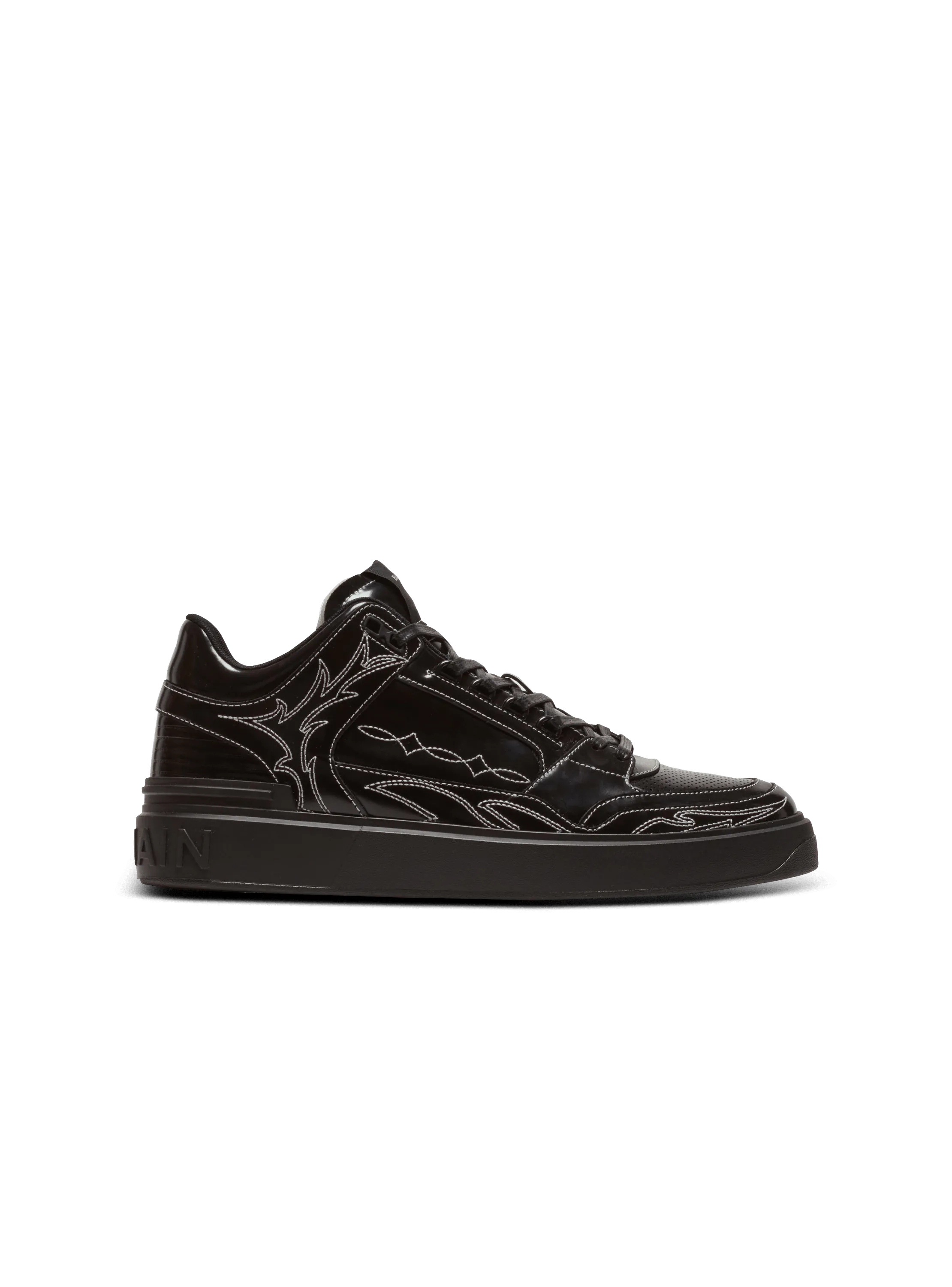 Baskets B-Court Mid Top en cuir glacé Western