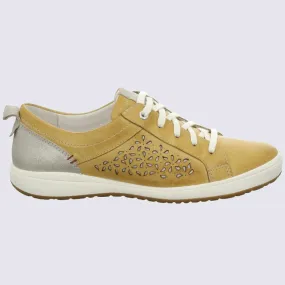 Baskets femme Josef Seibel en cuir jaune tendance I Igert Chausseur & Maroquinier Dannemarie