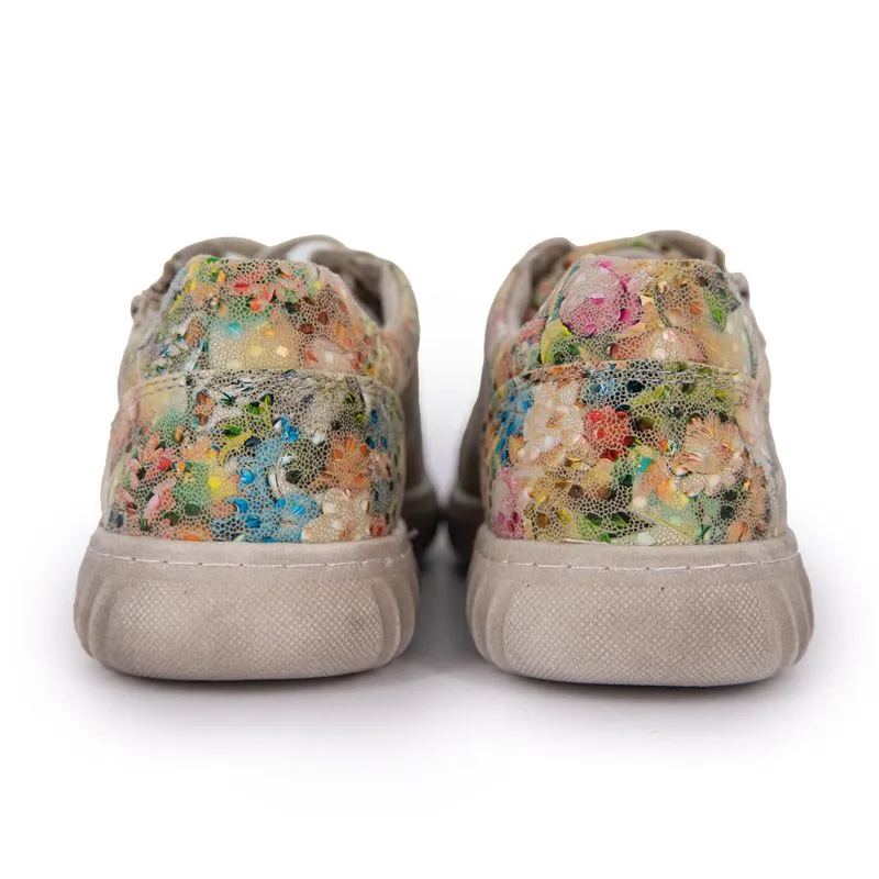 Baskets toile strass coloré multicolore avec lacets Femme ROMIKA à 