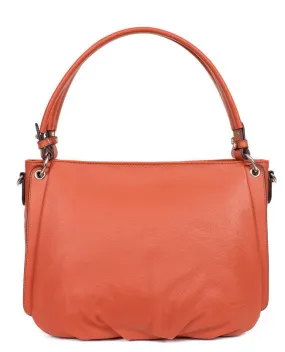 Besace Cuir vachette grainé orange