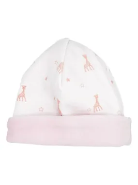 Bonnet de naissance rose Sophie la girafe (0-1 mois) - Rose