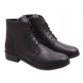 Bottines en cuir femme Dolce Pietro noires le noir