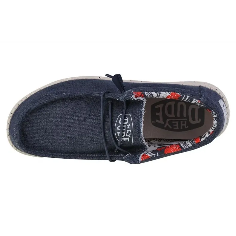 Chaussures Hey Dude Wally en toile extensible M 40022-425 bleu