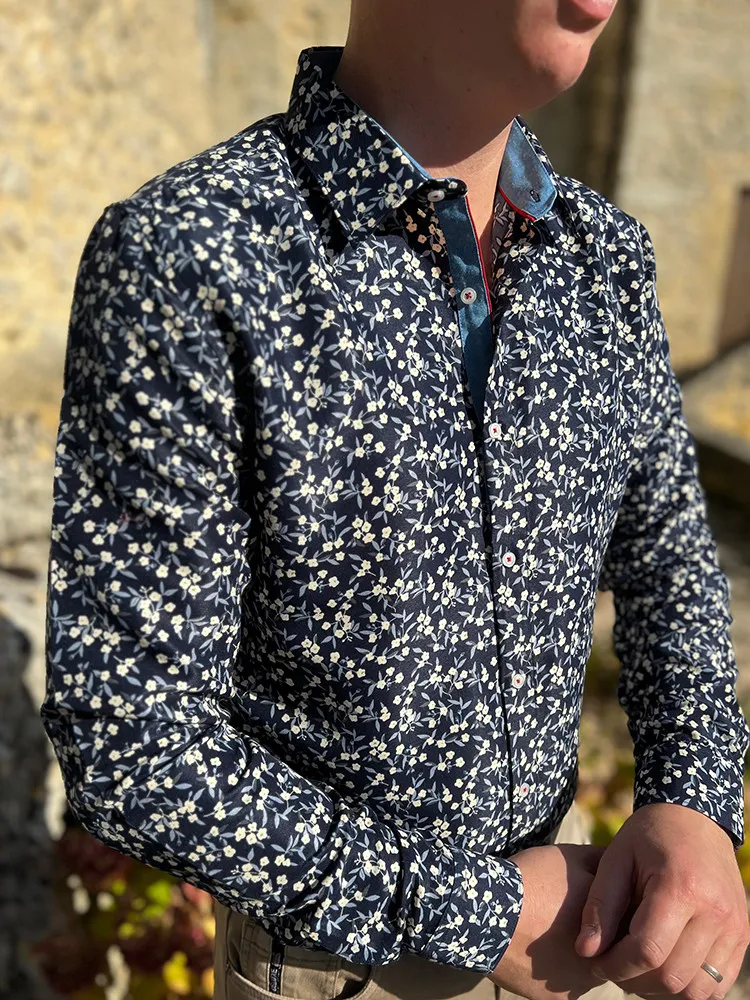 Chemise home Cupidon - Yves Enzo - Cléstyle Couleur Marine XXS à 6XL XL