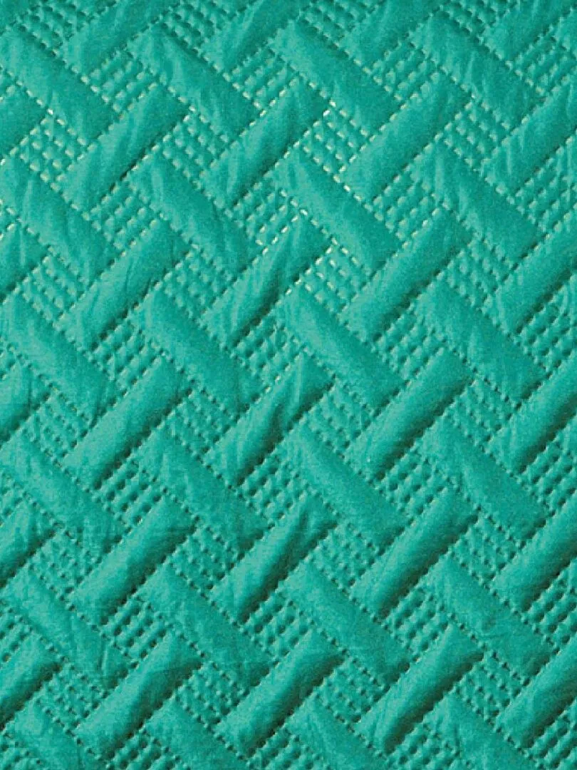 Couverture molletonné surpiquage graphique - Vert