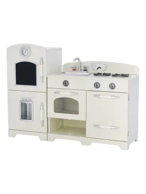 Cuisine enfant Little Chef dinette en bois blanche fille garçon jeux TD-11413W - N/A