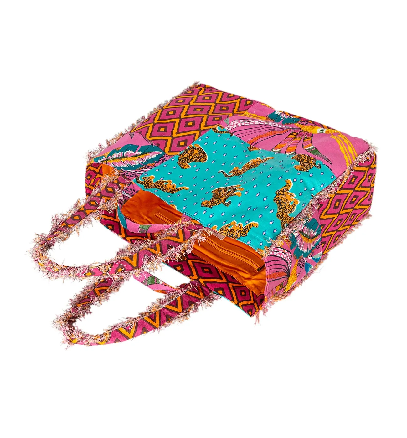 Grand sac en toile motif DIMB - Imprimé multicolore