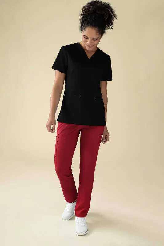 KAERE Pantalon Femme - avec poches cargo rouge