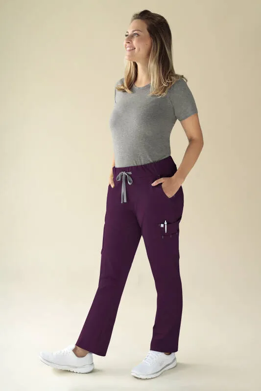 KAERE Pantalon Femme - avec poches cargo Taille courte prune