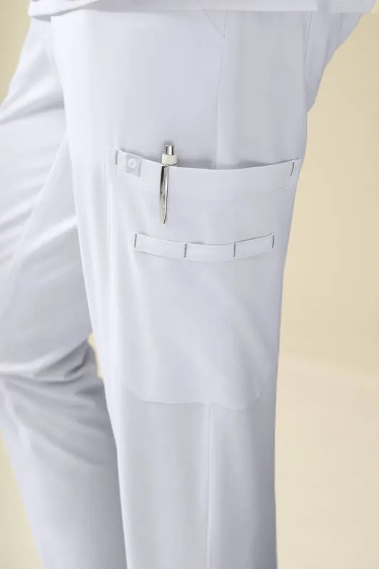 KAERE Pantalon Homme - avec poches cargo blanc