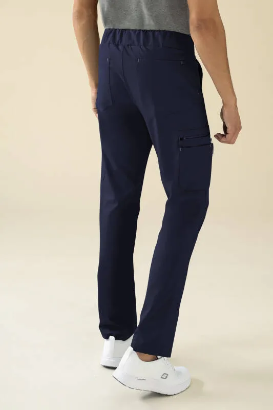 KAERE Pantalon Homme - avec poches cargo bleu navy