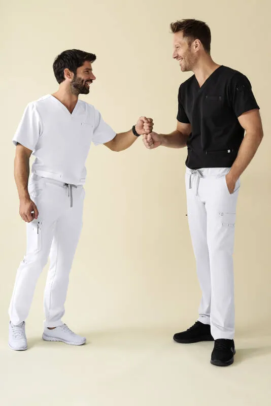 KAERE Pantalon Homme - avec poches cargo Taille courte blanc