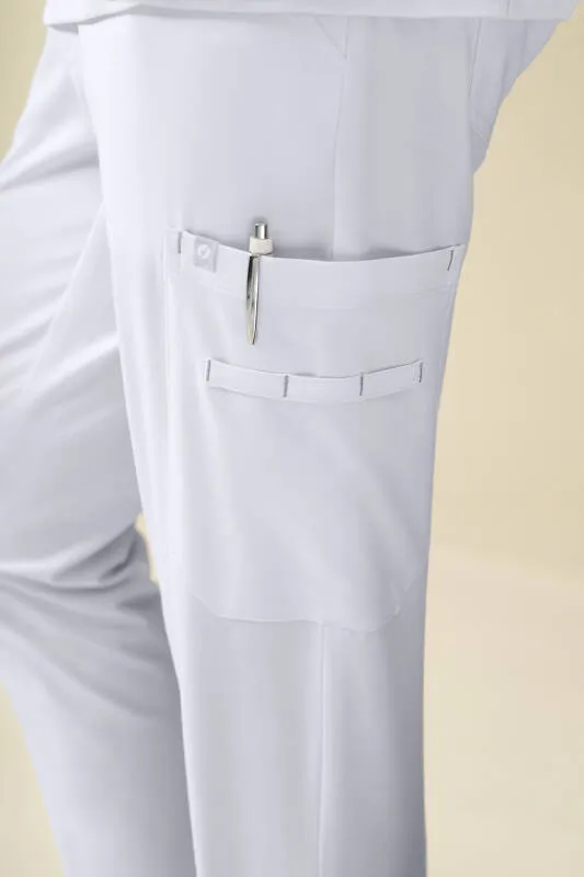 KAERE Pantalon Homme - avec poches cargo Taille courte blanc