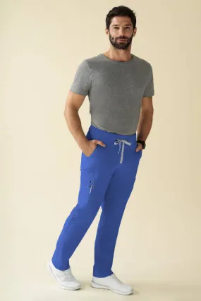 KAERE Pantalon Homme - avec poches cargo Taille courte bleu