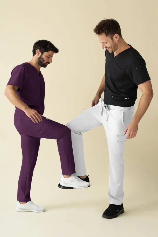 KAERE Pantalon Homme - avec poches cargo Taille courte prune