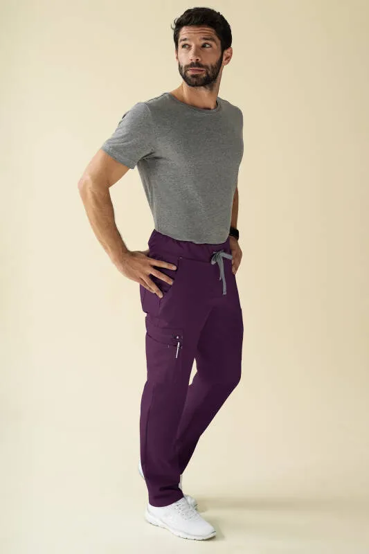 KAERE Pantalon Homme - avec poches cargo Taille courte prune