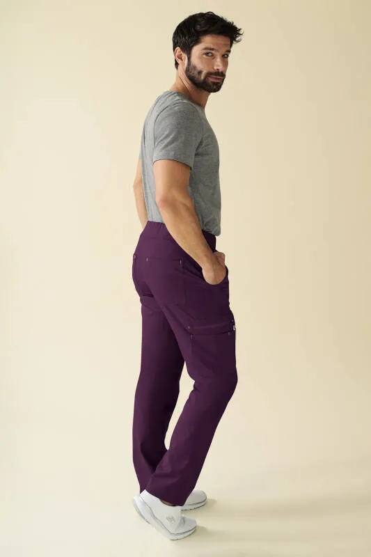 KAERE Pantalon Homme - avec poches cargo Taille courte prune