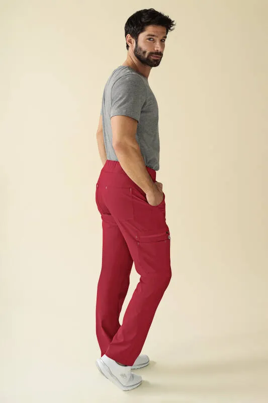 KAERE Pantalon Homme - avec poches cargo Taille courte rouge