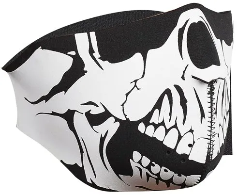 Masque 4square Skull, masque moto tête de mort, biker, néoprène