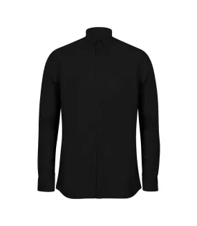 Modern chemise à manches longues homme noir Henbury