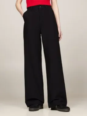 Pantalon Claire jambe ample taille haute | Noir | Tommy Hilfiger