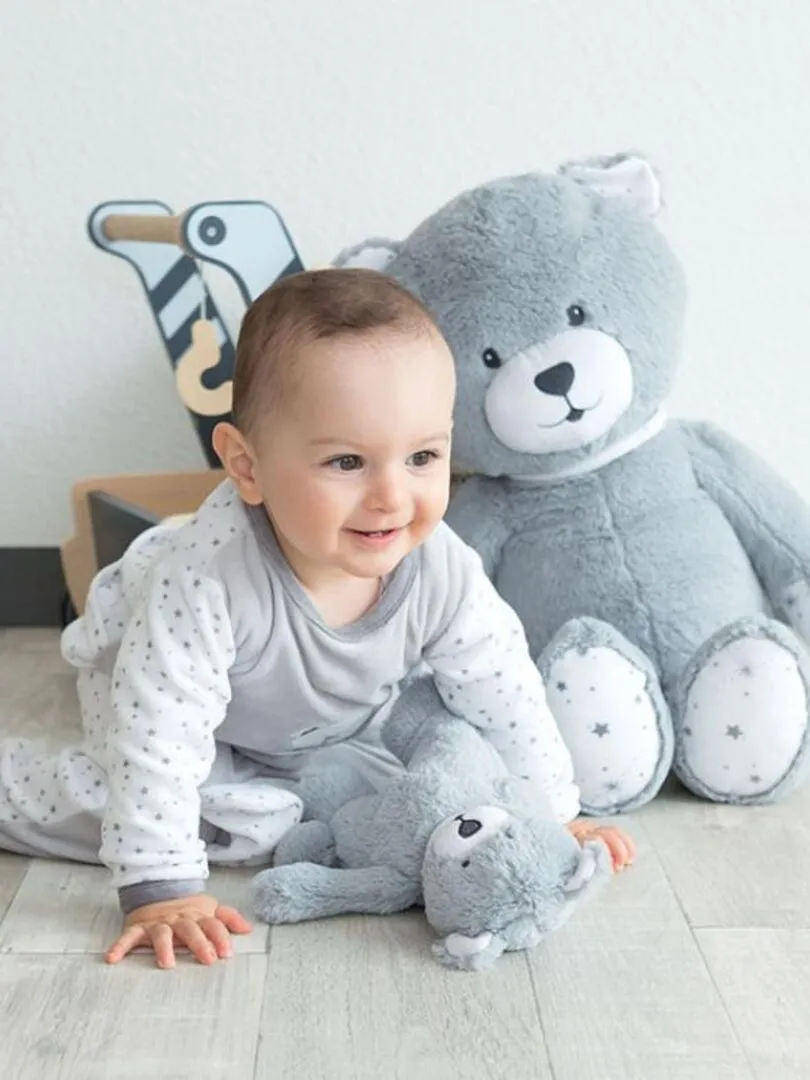 Peluche Géante Ours Martin Et Ses Copains (70 Cm) - Gris