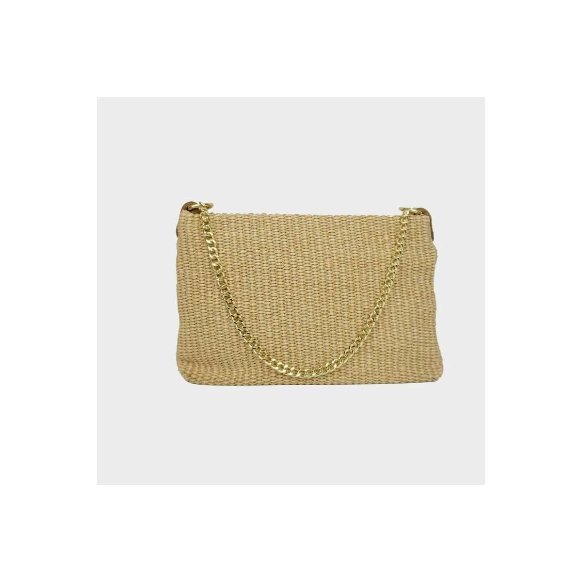 Petit sac bandoulière en raphia pour femme sur pecari