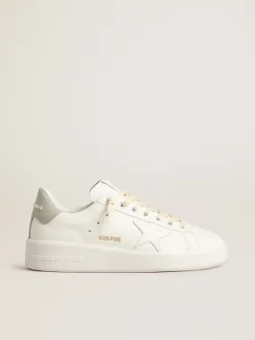 Purestar avec étoile blanche et contrefort en cuir gris | Golden Goose