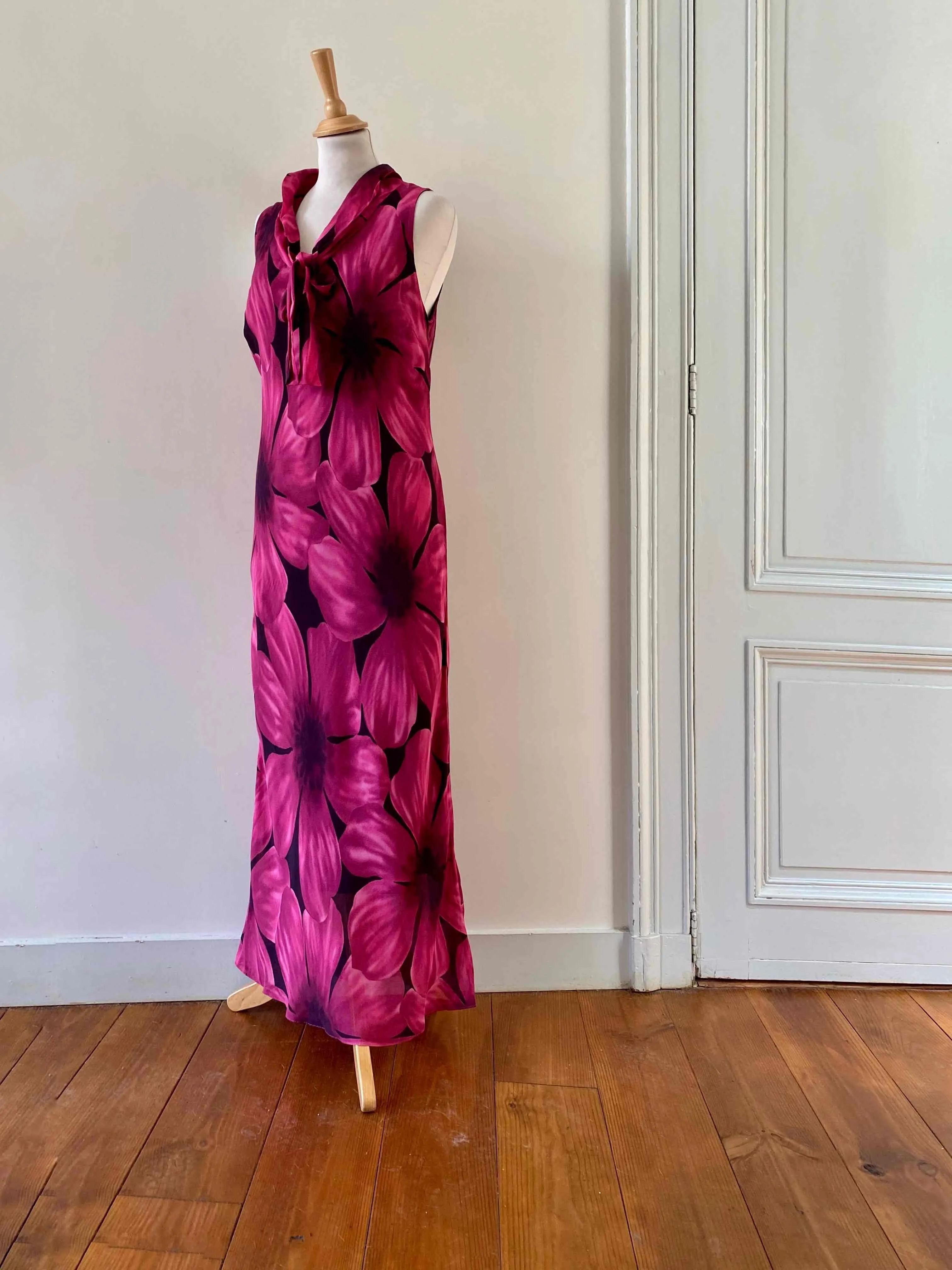 Robe longue à fleurs