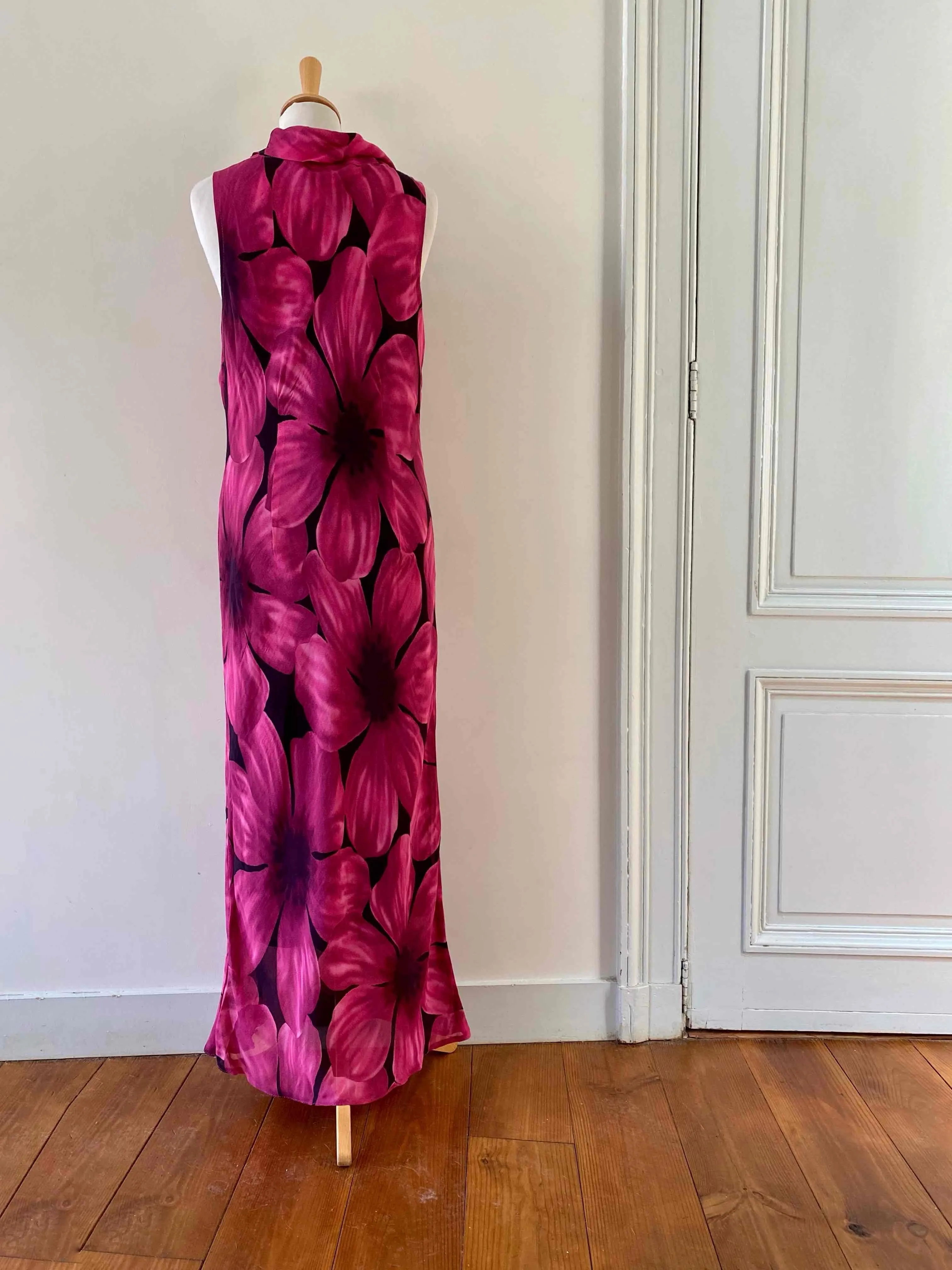 Robe longue à fleurs