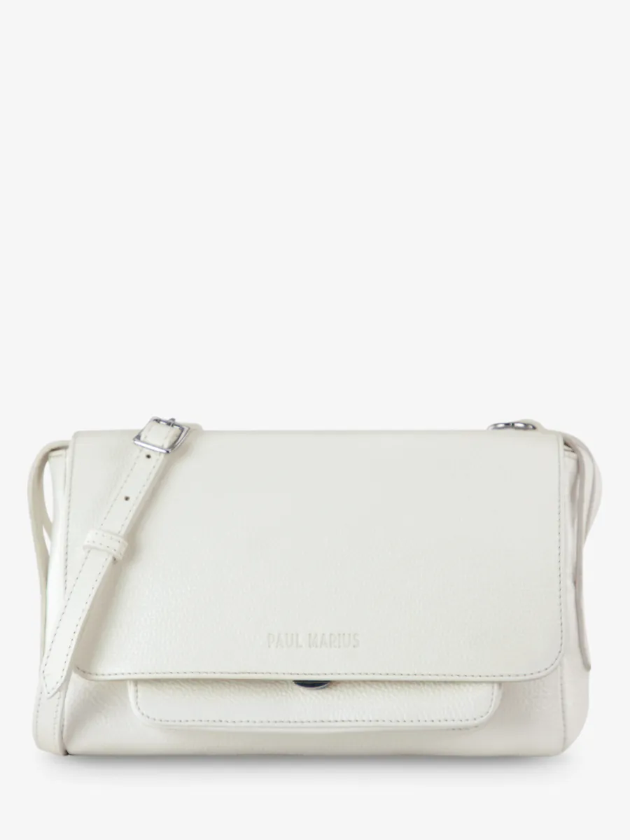 SAC BANDOULIÈRE CUIR BLANC FEMME Diane S - Vedette