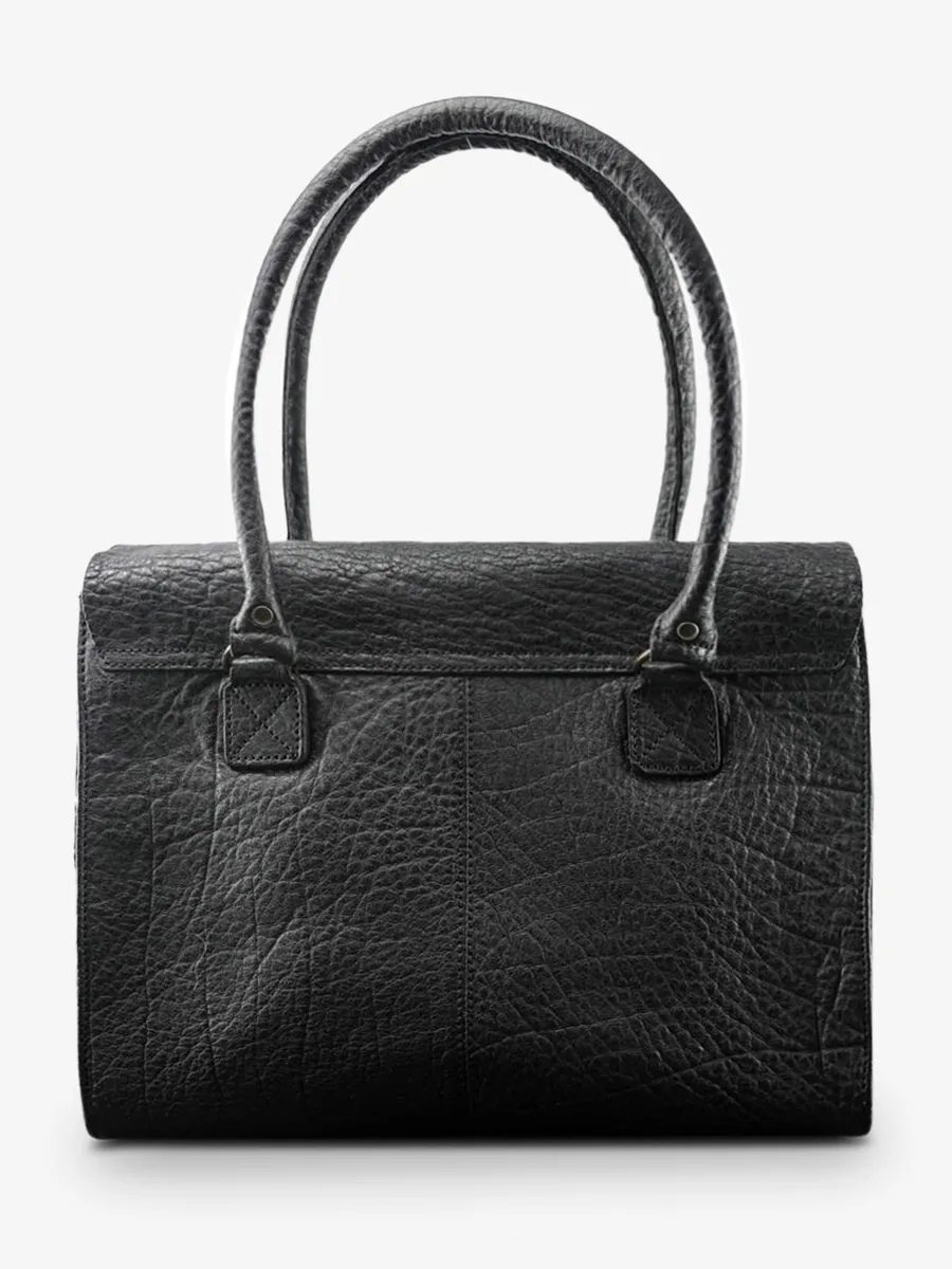 SAC BANDOULIÈRE CUIR FEMME  LeRive Gauche - M - Onyx