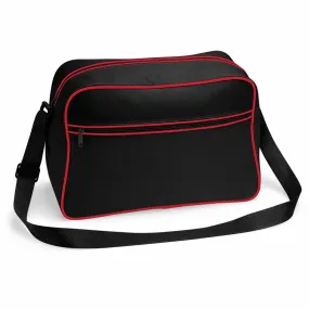 Sac bandoulière retro shoulder bag BG14 - noir tour rouge 