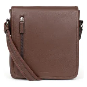 Sacoche Cuir CONFORT Chocolat Sven Hexagona - Sac Besace Messenger Homme sur MenCorner