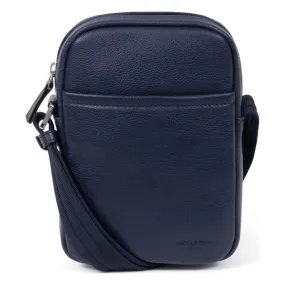 Sacoche Cuir DUO Marine Xer Hexagona - Sac Besace Messenger Homme sur MenCorner