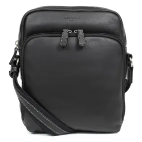 Sacoche Cuir FELIN Noir Rafe Hexagona - Sac Besace Messenger Homme sur MenCorner