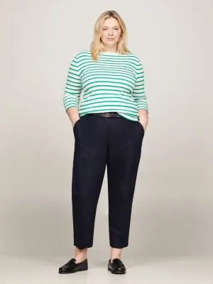 T-shirt Curve manches trois-quarts col bateau | Vert | Tommy Hilfiger