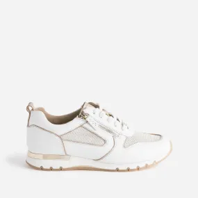 Tennis CAPRICE blanche en cuir et mesh - Baskets / Tennis Femme | ERAM