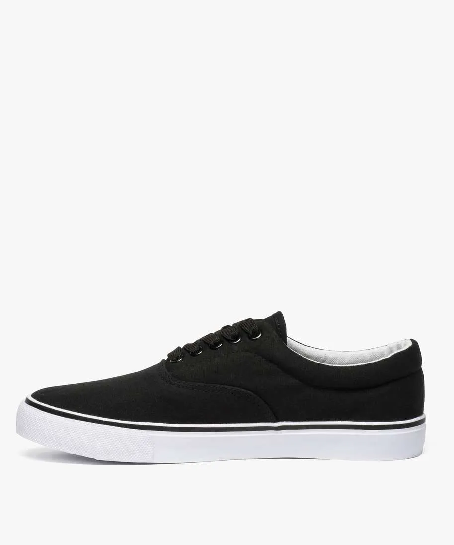 tennis homme en toile avec semelle contrastante noir standard baskets et tennis