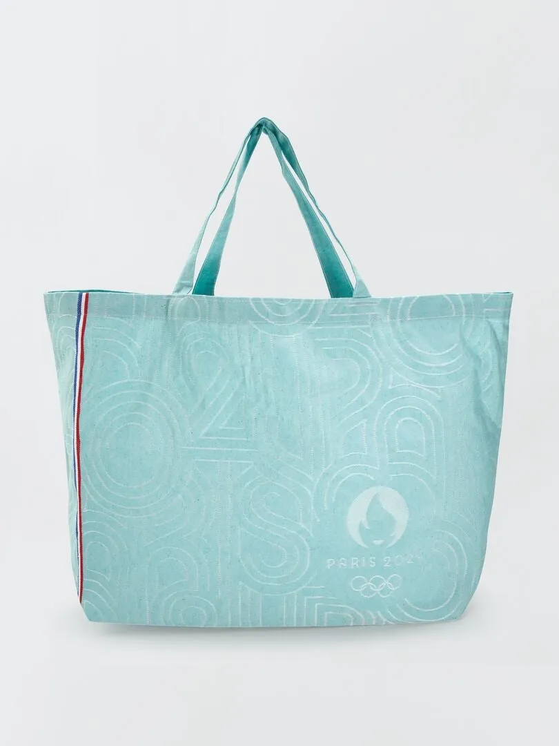 Tote bag en toile - Paris 2024 - Vert d'eau