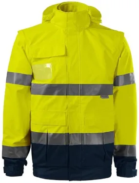 Veste haute visibilité 2 en 1 - Unisexe - MF5V2 - jaune fluo 