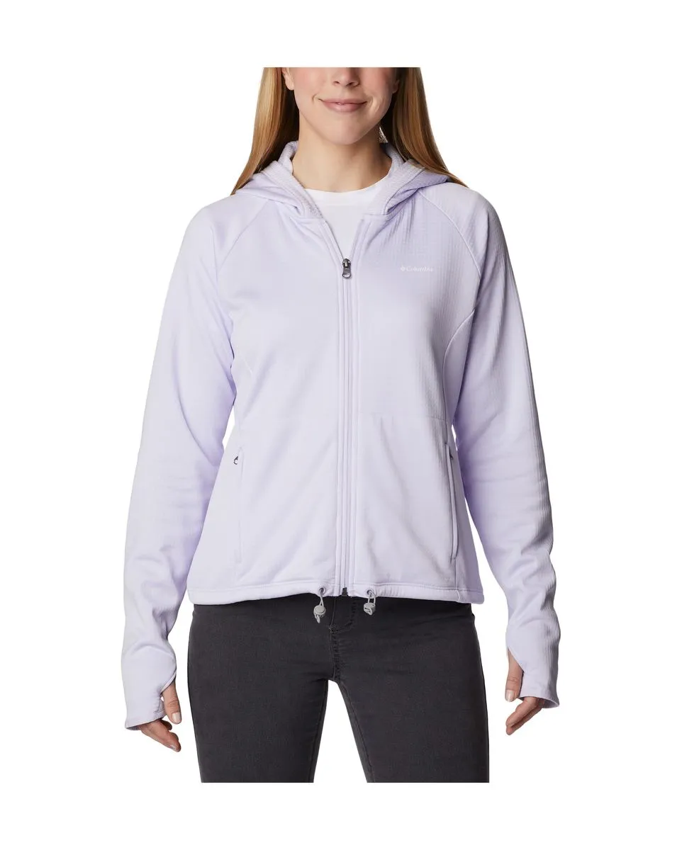 Veste à capuche manches longues Femme BOUNDLESS TREK GRID FLEECE Violet